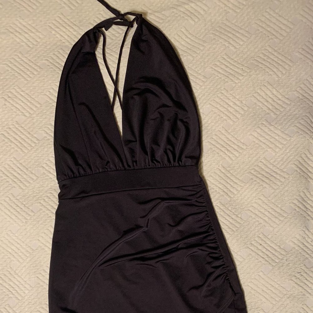 Black Halter Minidress